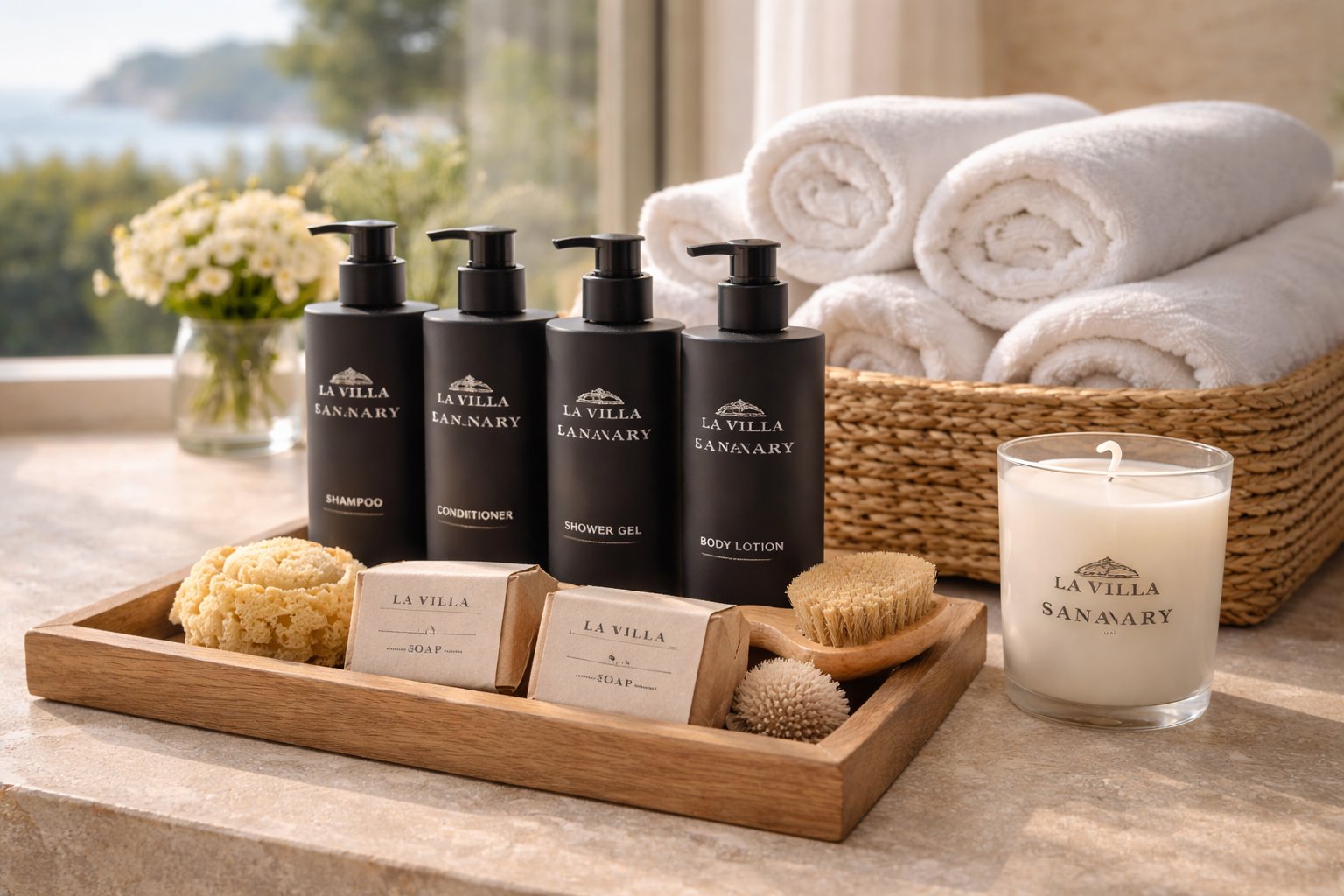 Produits d'accueil choisis, savons et huiles de Provence