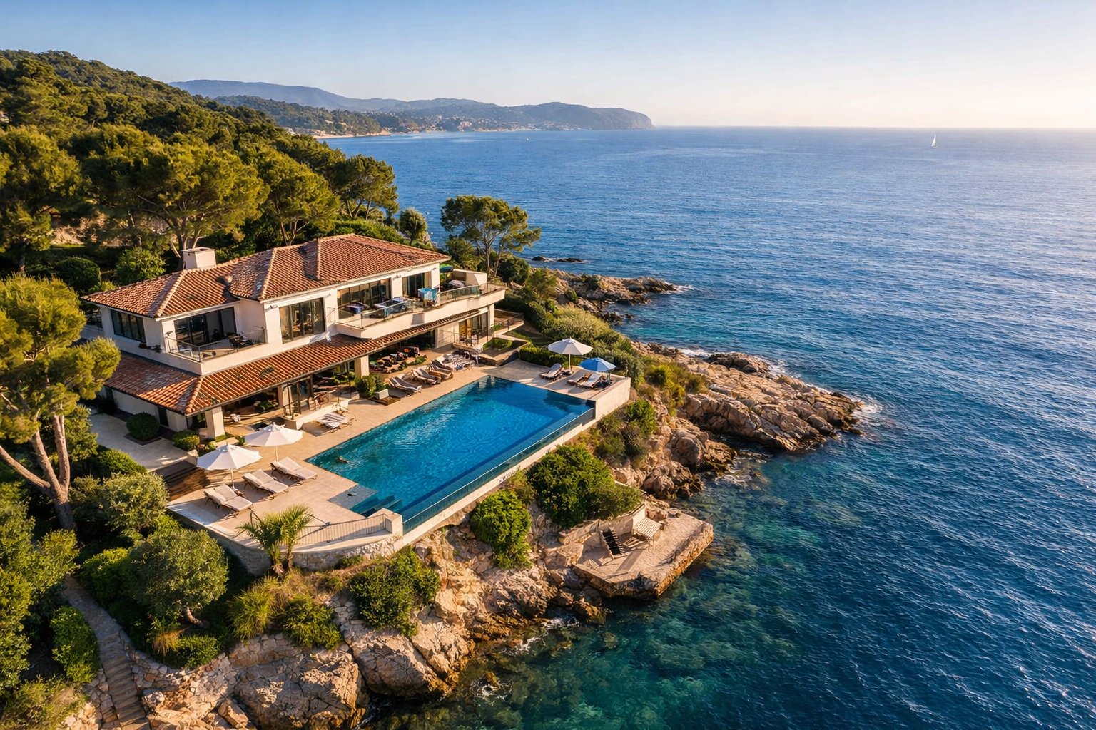 Vue aérienne d'une villa de la Collection Villa Varoise